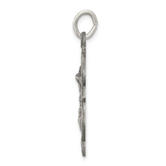 Sterling Silver Antiqued St. Michael Badge Medal QC3614