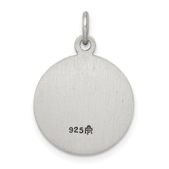 Sterling Silver Antiqued St. Peregrine Medal QC3617