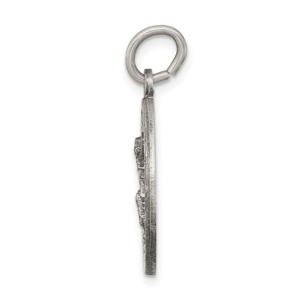 Sterling Silver Antiqued St. Peregrine Medal QC3618