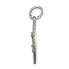 Sterling Silver Antiqued St. Peregrine Medal QC3618