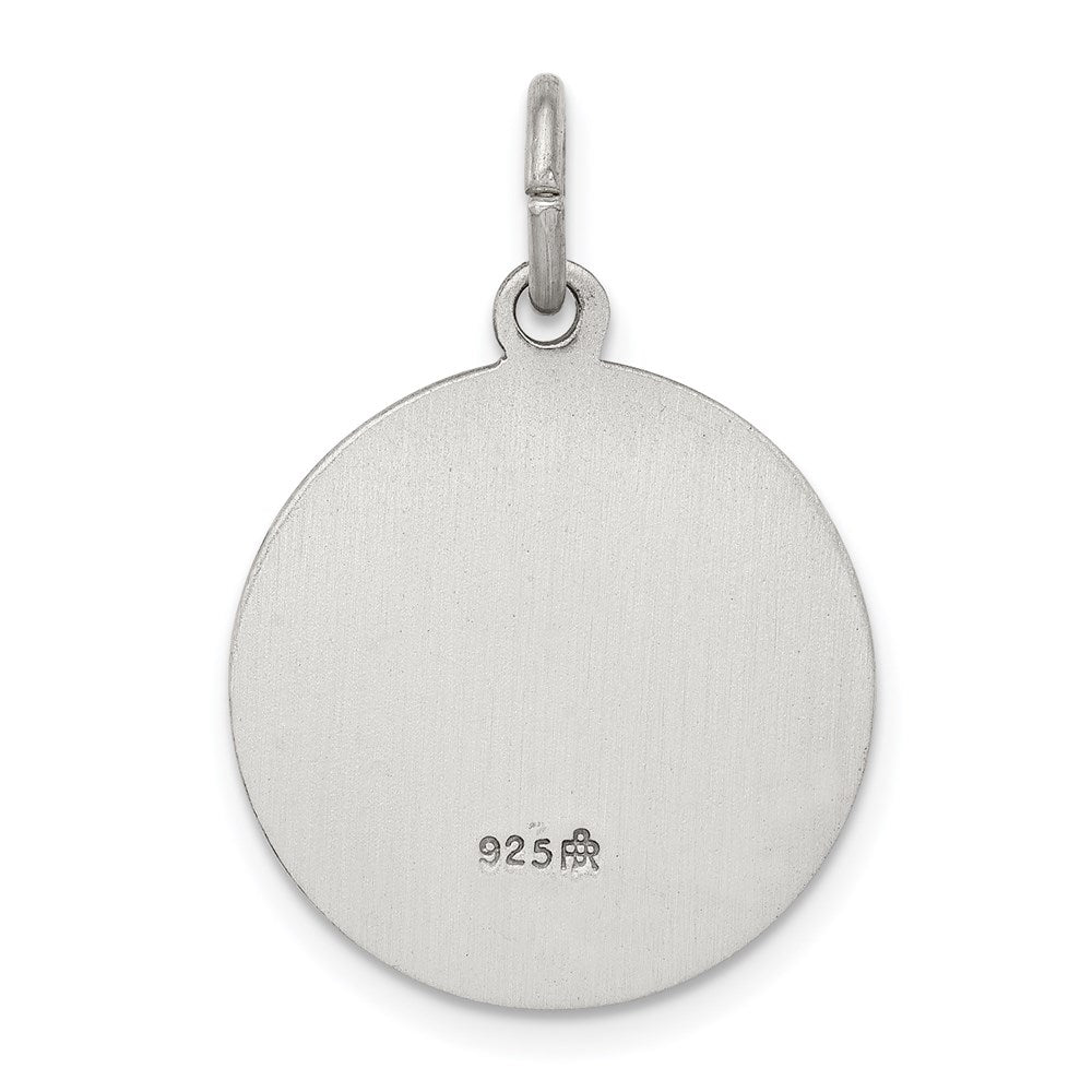 Sterling Silver Antiqued St. Peregrine Medal QC3618
