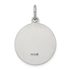 Sterling Silver Antiqued St. Peregrine Medal QC3618