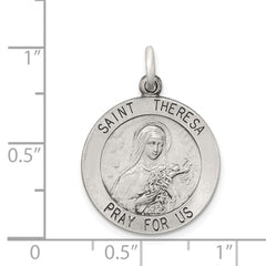 Sterling Silver Antiqued St. Theresa Medal QC3621