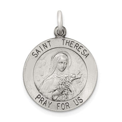 Sterling Silver Antiqued St. Theresa Medal QC3621