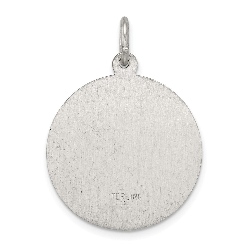 Sterling Silver Antiqued St. Theresa Medal QC3622