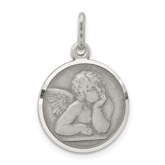 Sterling Silver Antiqued Raphael Angel Charm QC3635
