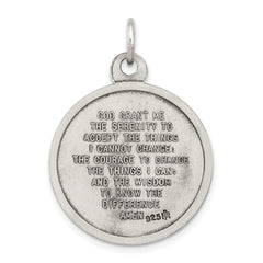 Sterling Silver Antiqued Praying Hands Medal QC3641