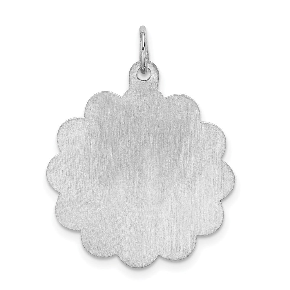 Sterling Silver Rhodium-plated My Confirmation Disc Charm QC370
