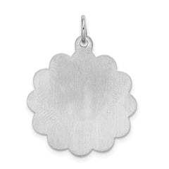 Sterling Silver Rhodium-plated My Confirmation Disc Charm QC370