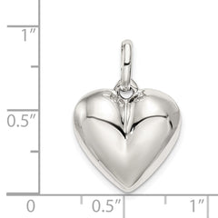 Sterling Silver Puffed Heart Charm QC3705