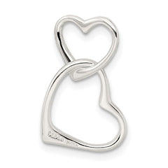 Sterling Silver Double Heart Pendant QC3714