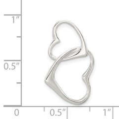 Sterling Silver Double Heart Pendant QC3714