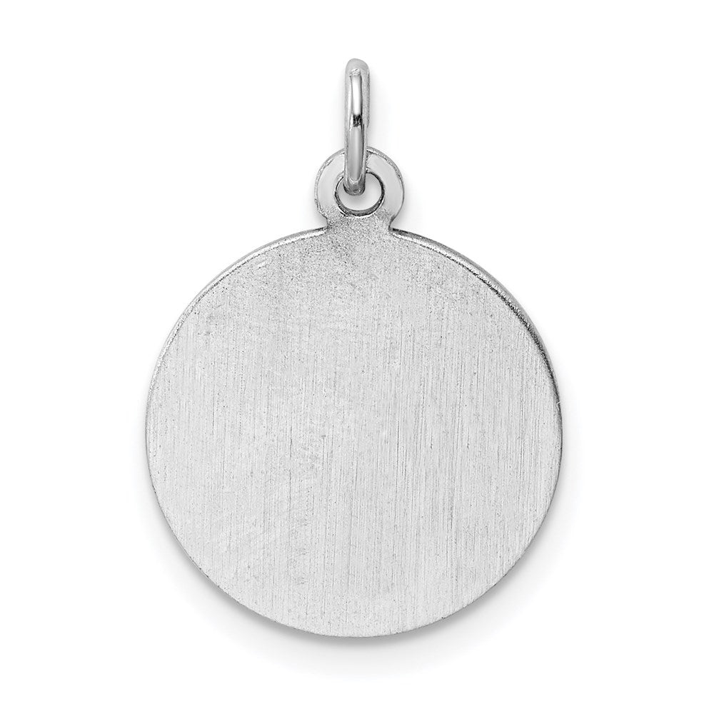 Sterling Silver Rhodium-plated Holy Communion Disc Charm QC372