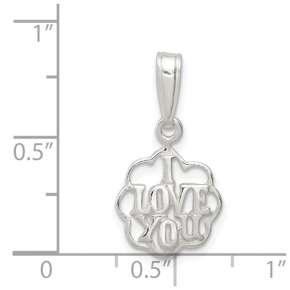 Sterling Silver I Love You Charm QC3723