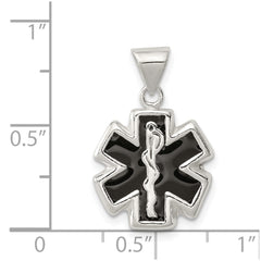 Sterling Silver Enameled Medical Charm QC3754