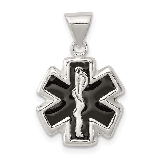 Sterling Silver Enameled Medical Charm QC3754