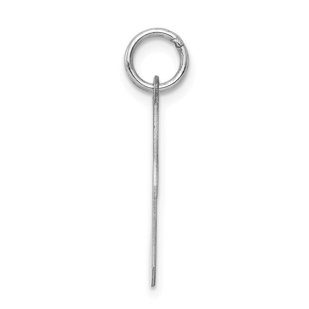 Sterling Silver Rhodium-plated Musical Note Polished Charm QC3758