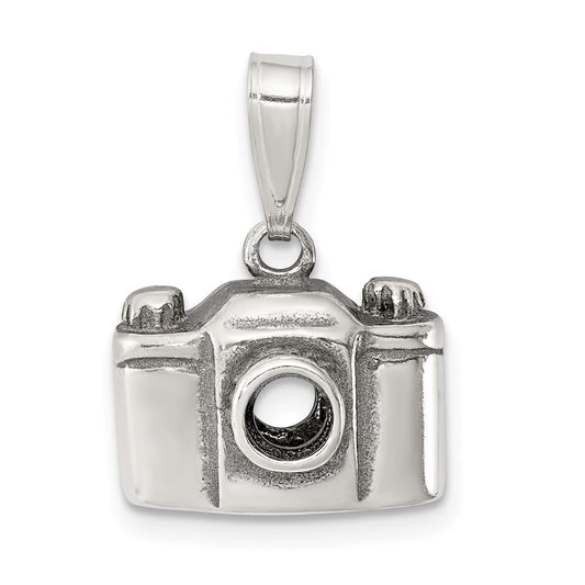 Sterling Silver Antiqued Camera Charm QC3769