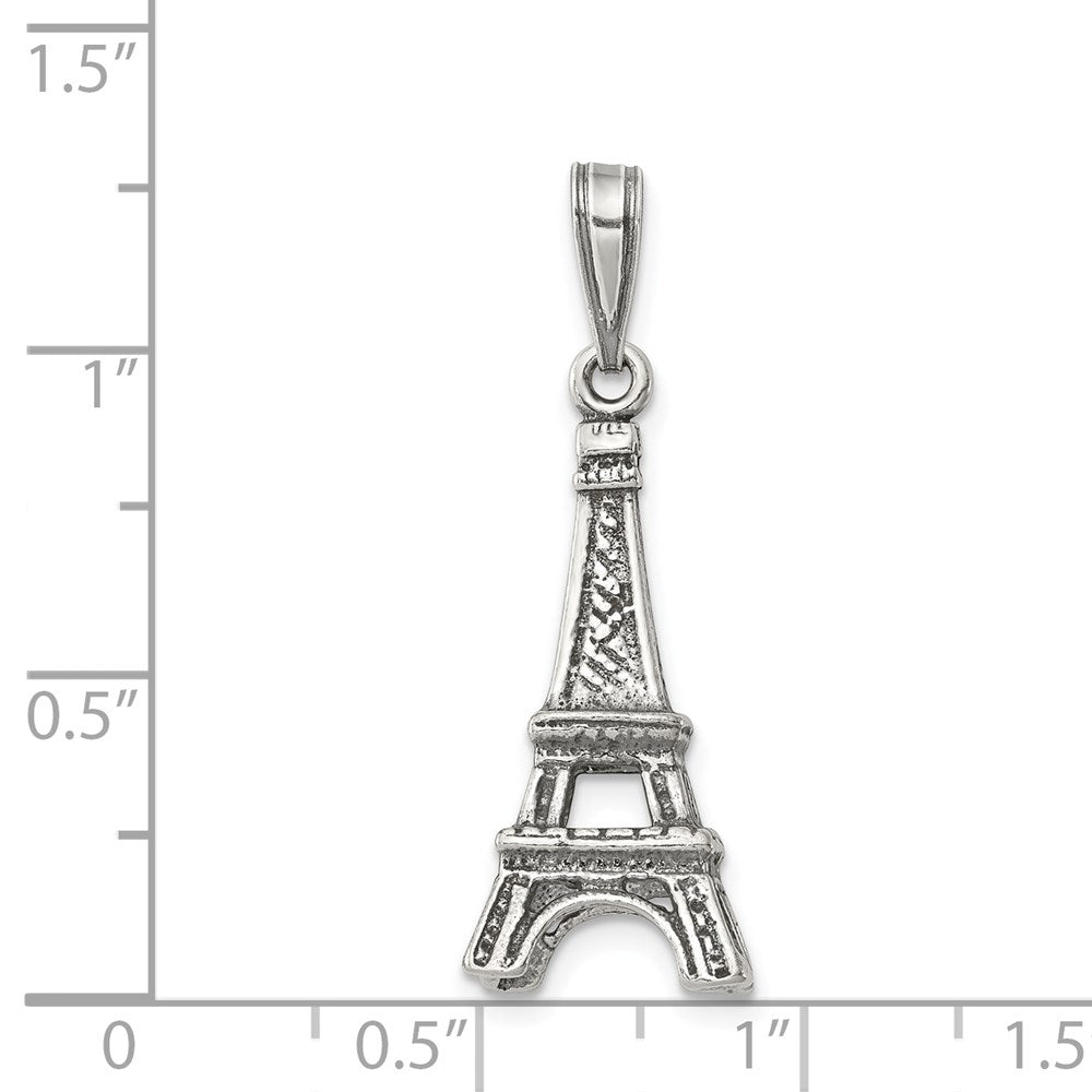 Sterling Silver Eiffel Tower Pendant QC3864