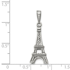 Sterling Silver Eiffel Tower Pendant QC3864