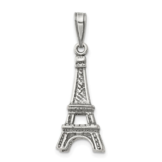 Sterling Silver Eiffel Tower Pendant QC3864