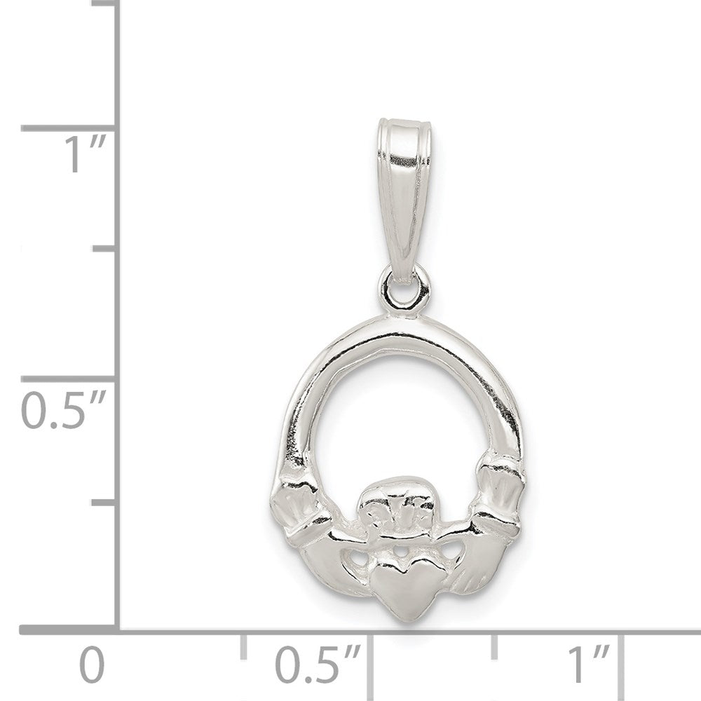 Sterling Silver Claddagh Charm QC3871