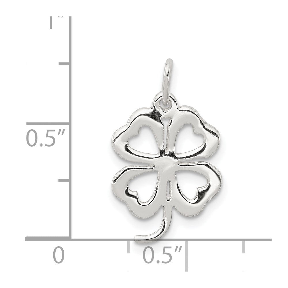 Sterling Silver 4-leaf Clover Charm QC3882