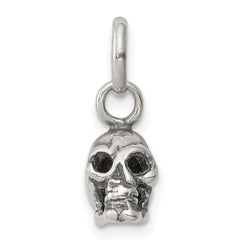 Sterling Silver Antiqued Skull Charm QC3929