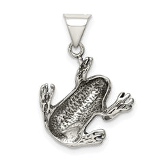 Sterling Silver Antiqued Frog Charm QC4078