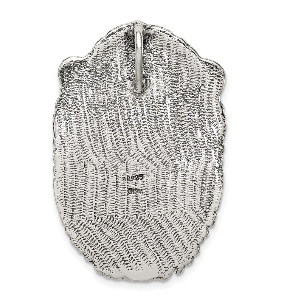 Sterling Silver Antiqued Lion Head Pendant QC4087