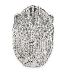 Sterling Silver Antiqued Lion Head Pendant QC4087