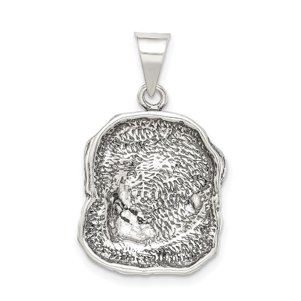 Sterling Silver Antiqued Dog Charm QC4089