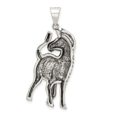 Sterling Silver Antiqued Zebra Pendant QC4102