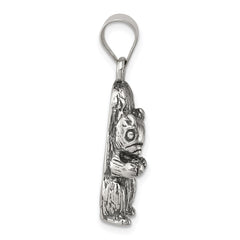 Sterling Silver Antiqued Squirrel Charm QC4105