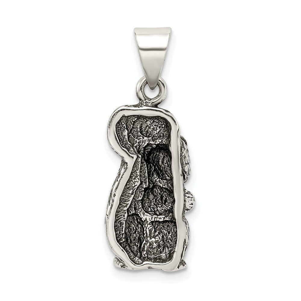 Sterling Silver Antiqued Squirrel Charm QC4105
