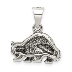 Sterling Silver Antiqued Raccoon Charm QC4106