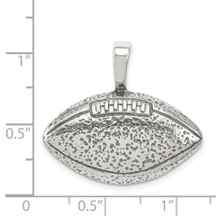 Sterling Silver Antiqued Football Pendant QC4135