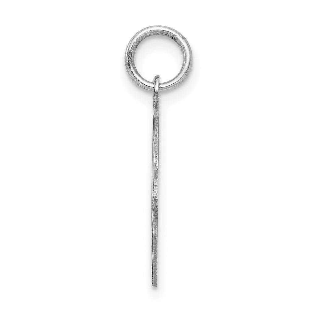 Sterling Silver/Rhodium-plated Brocaded Letter G Initial Pendant QC4161G