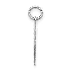 Sterling Silver/Rhodium-plated Brocaded Letter I Initial Pendant QC4161I