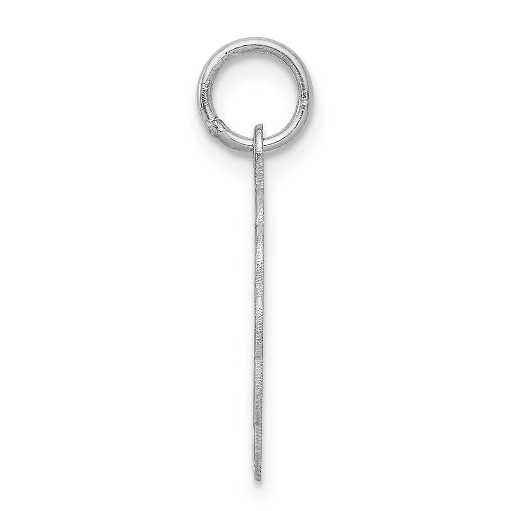 Sterling Silver/Rhodium-plated Brocaded Letter K Initial Pendant QC4161K