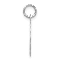 Sterling Silver/Rhodium-plated Brocaded Letter K Initial Pendant QC4161K