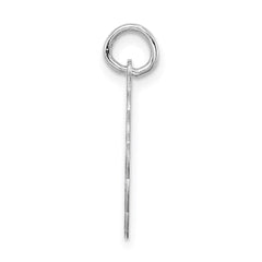 Sterling Silver/Rhodium-plated Brocaded Letter L Initial Pendant QC4161L