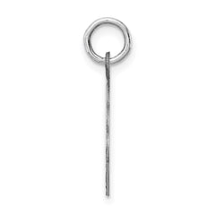 Sterling Silver/Rhodium-plated Brocaded Letter N Initial Pendant QC4161N