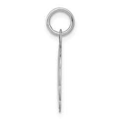 Sterling Silver/Rhodium-plated Brocaded Letter O Initial Pendant QC4161O