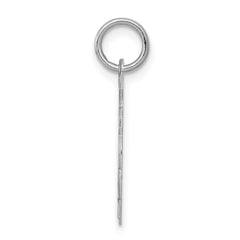 Sterling Silver/Rhodium-plated Brocaded Letter P Initial Pendant QC4161P