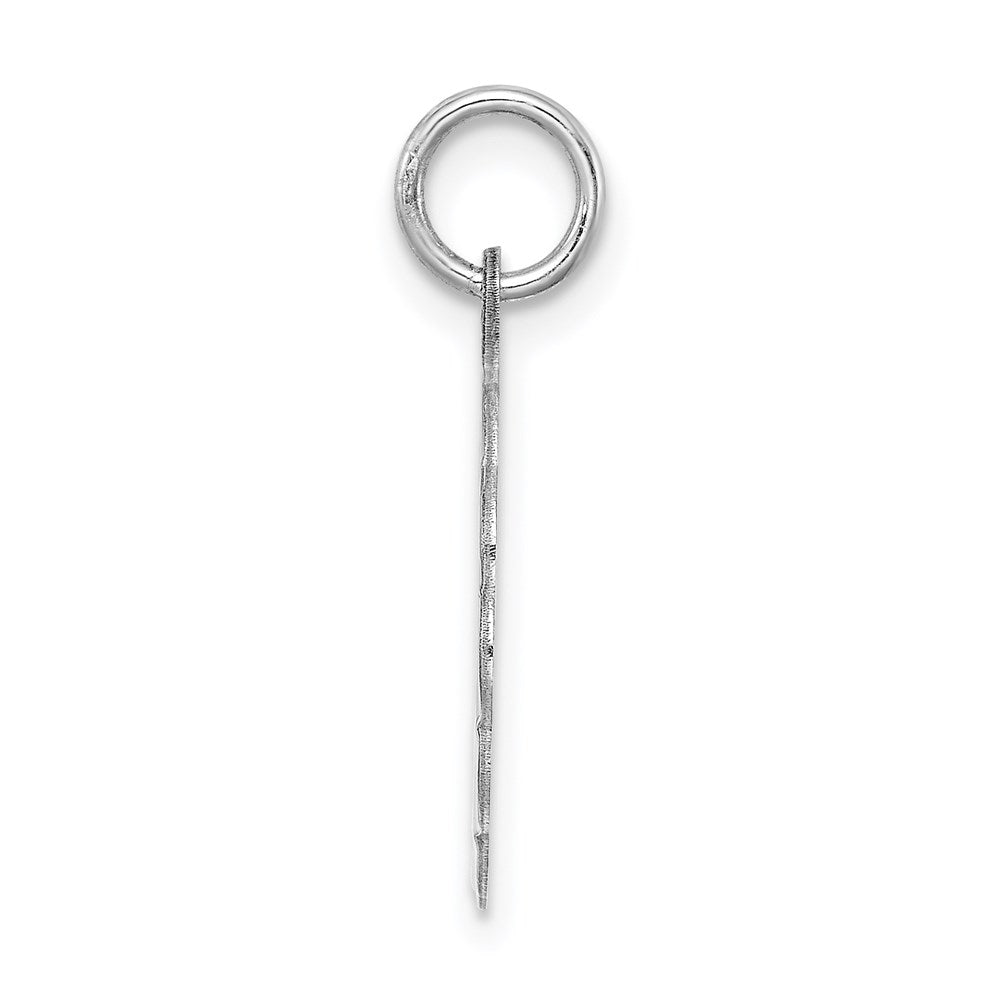 Sterling Silver/Rhodium-plated Brocaded Letter R Initial Pendant QC4161R