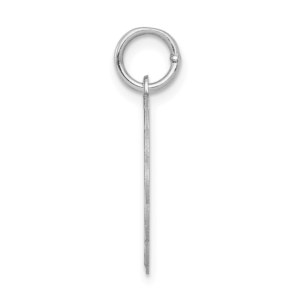 Sterling Silver/Rhodium-plated Brocaded Letter S Initial Pendant QC4161S