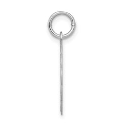 Sterling Silver/Rhodium-plated Brocaded Letter S Initial Pendant QC4161S