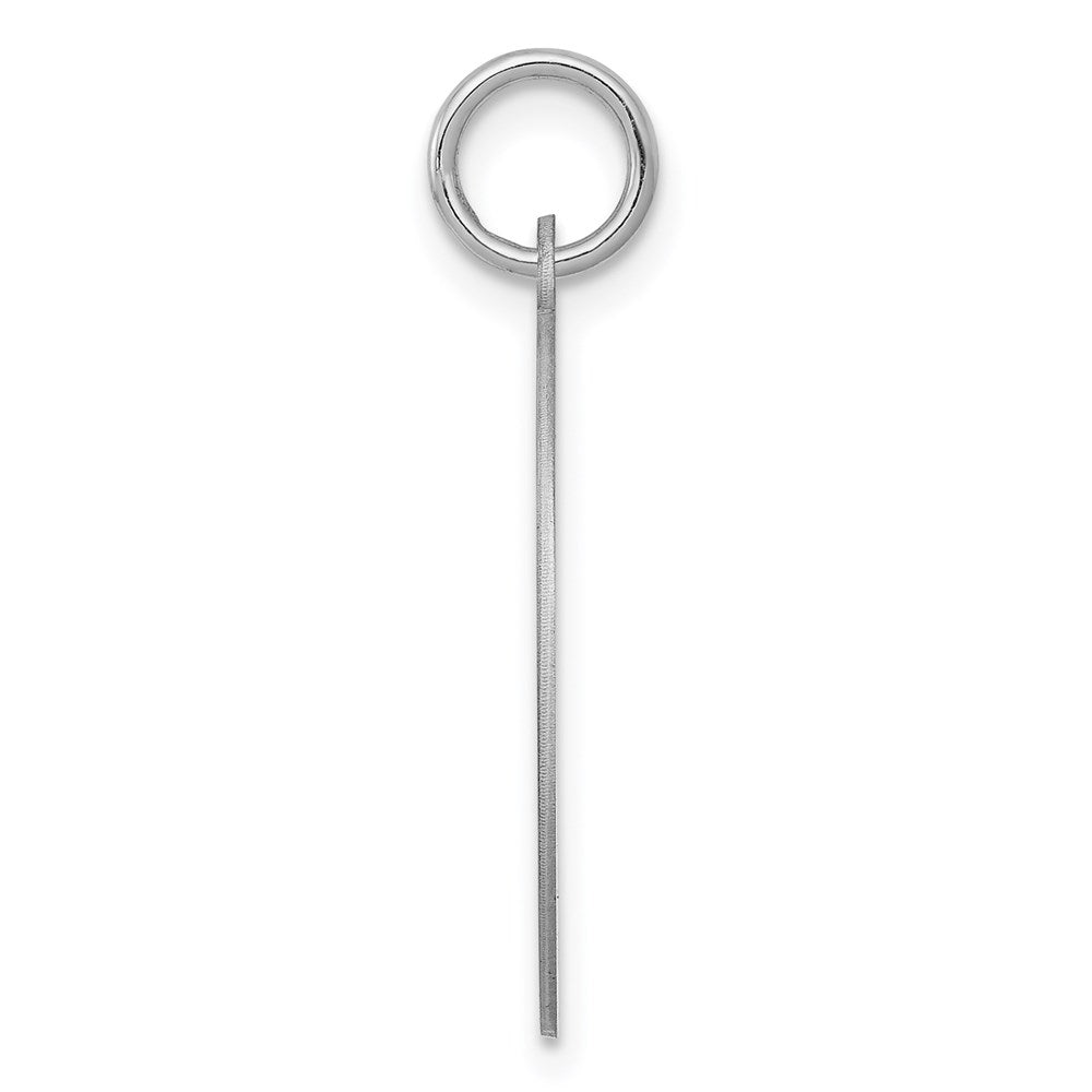 Sterling Silver Rhodium-plated Brocaded Letter A Initial Charm QC4162A