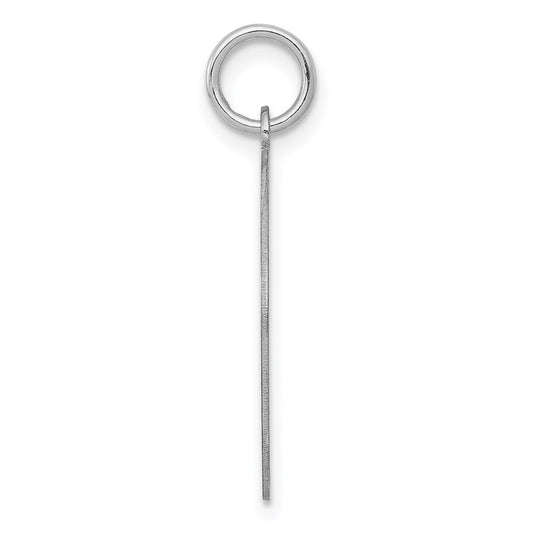 Sterling Silver Rhodium-plated Brocaded Letter F Initial Charm QC4162F